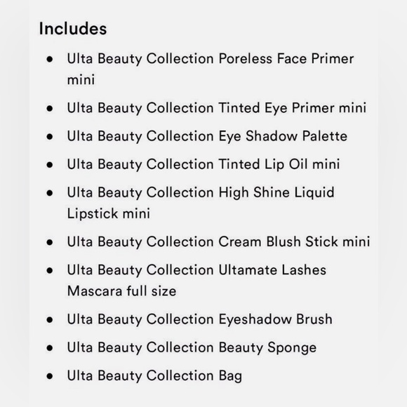 Ulta Beauty Collection 10 Pieces Makeup Gift Set w/Bag 🆕 - Picture 4 of 4